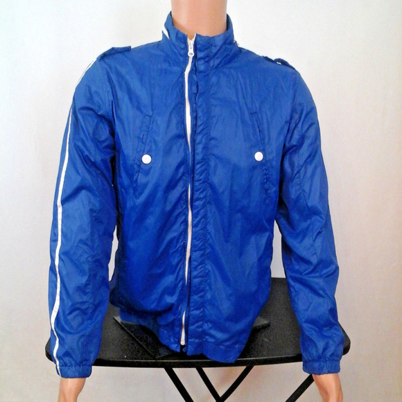 Heritage 1981 Blue Medium Men's Windbreaker Jacket - Picture 1 of 5